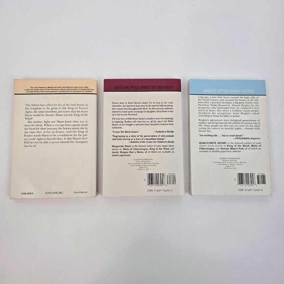 Marguerite Henry 3 Book Lot Horses Animal Books King of the Wind Mustang Brighty - Picture 10 of 12